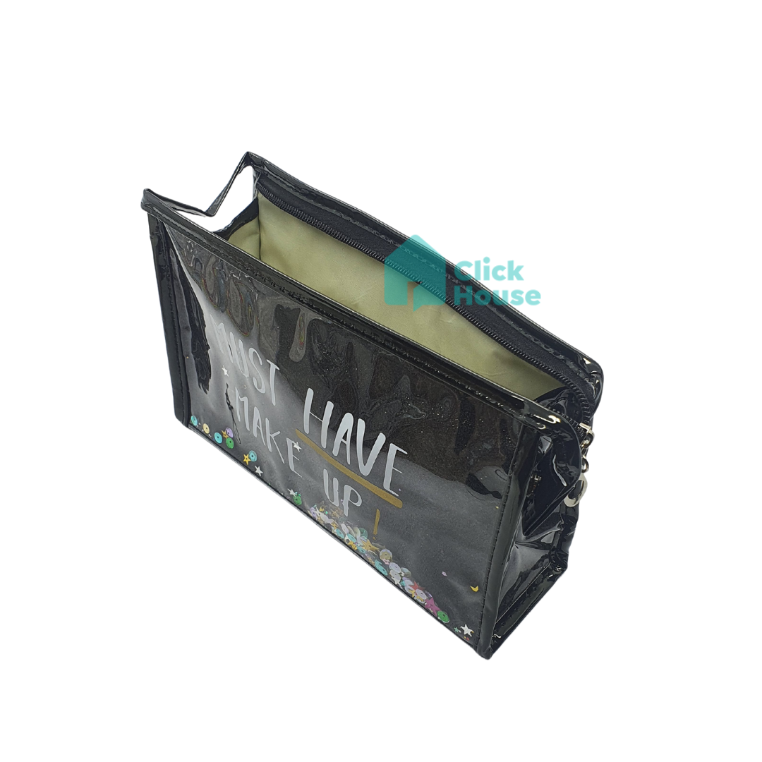 Necessaire Glitter Maquiagem Viagem Trabalho Mala Feminino