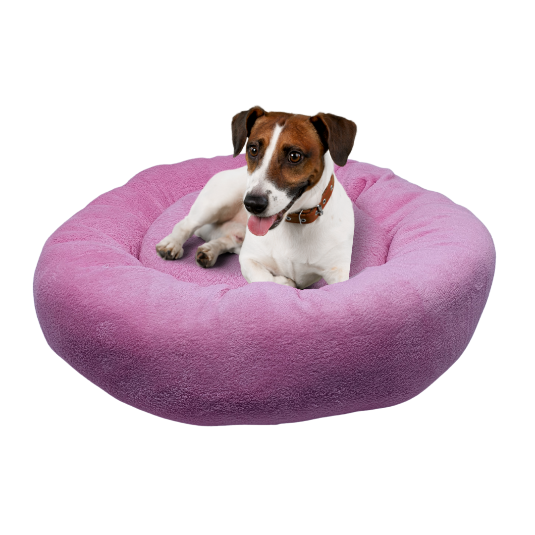 Cama Pet Para Cães Gatos Porte Médio Redonda Donuts Pelúcia