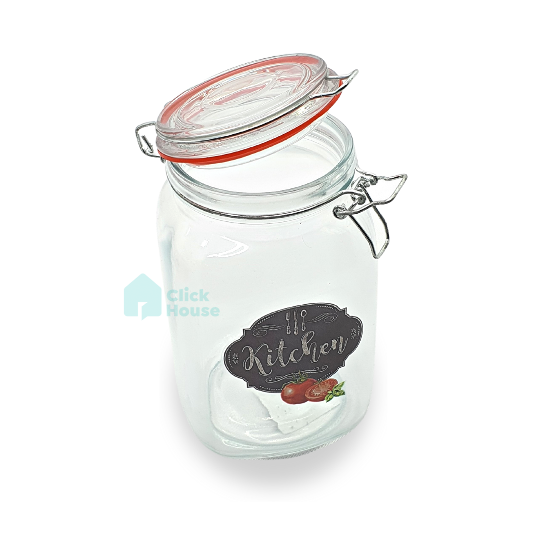 Pote Vidro Porta Mantimento Tampa Hermética Kitchen 1,5 L