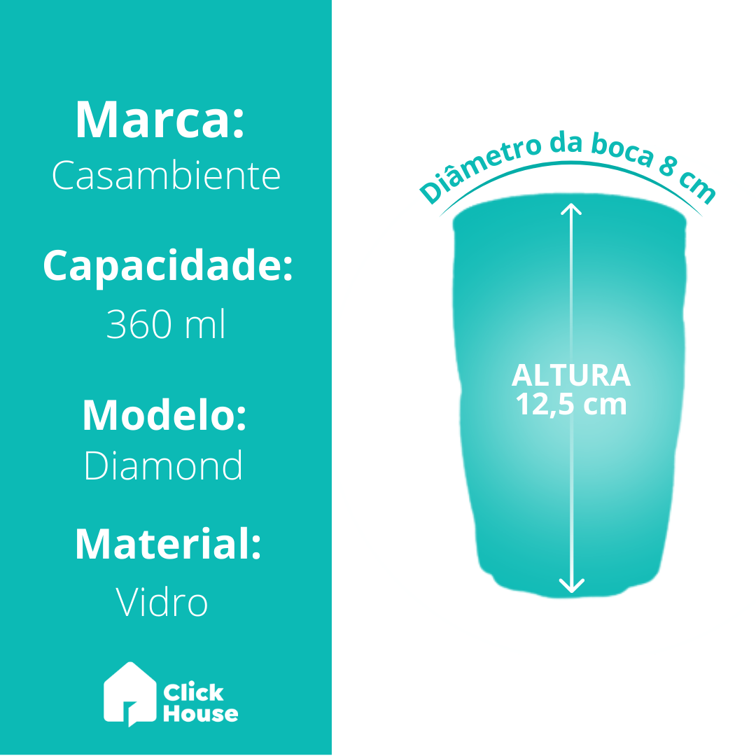 1 Copo Bico de Abacaxi Azul 360ml COVI058- Casambiente