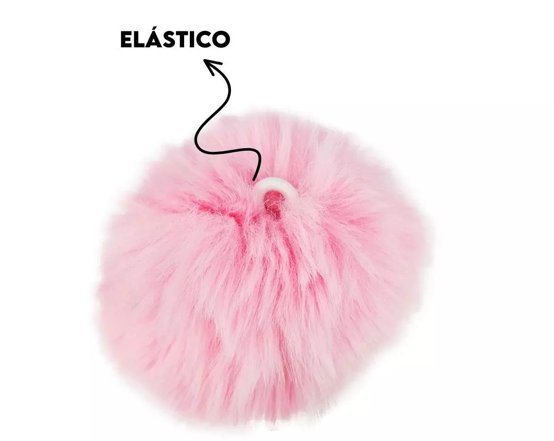 Pompom Pelúcia Tamanho: 50 - Vermelho/Azul Royal/Preto