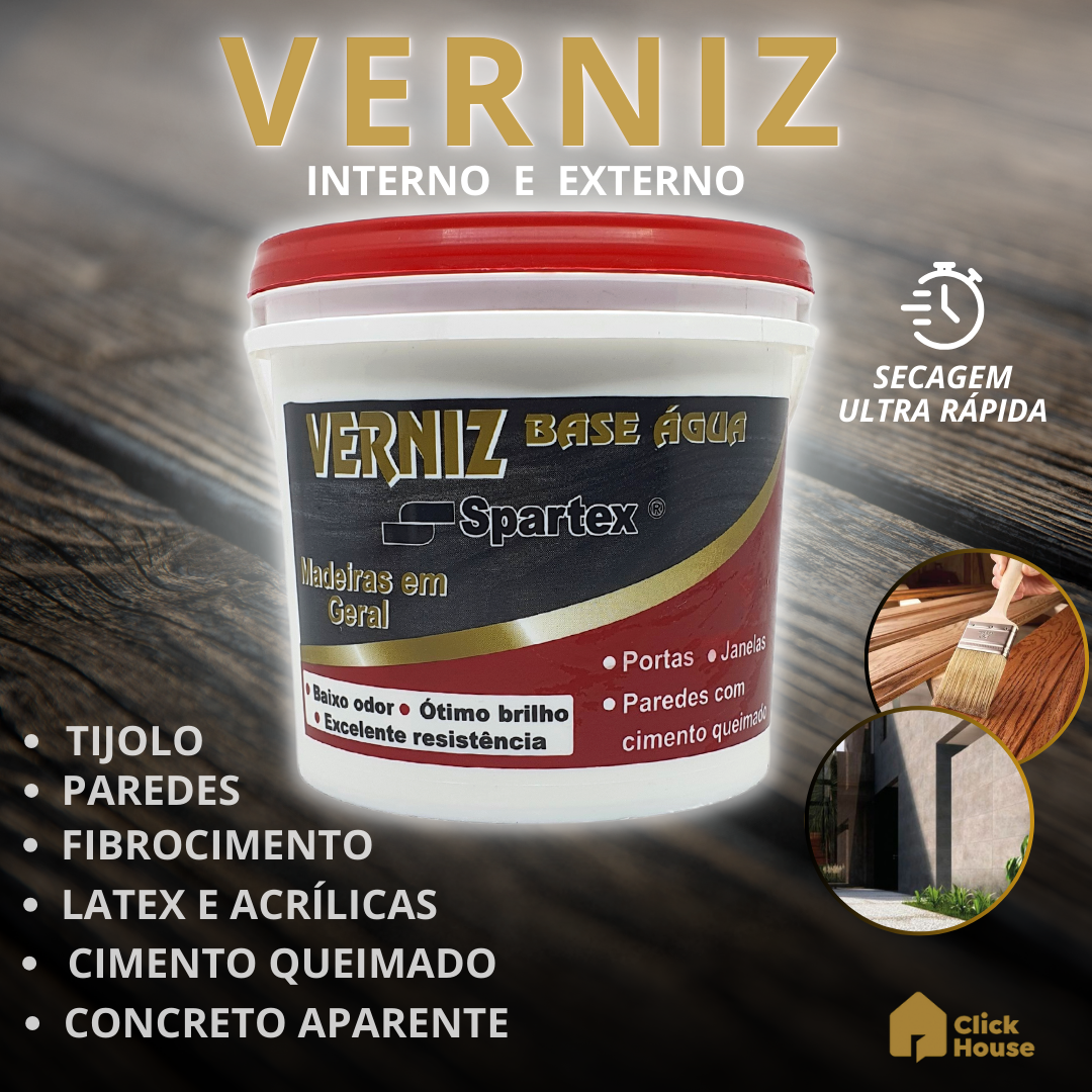 Verniz Para Madeira Base Água Semi-brilhante 3,6l