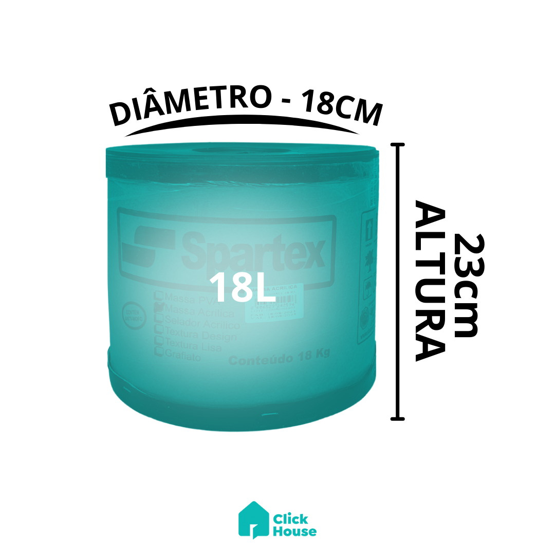 Massa Corrida Branca Acrílica Parede Interno Externo 18 Kg
