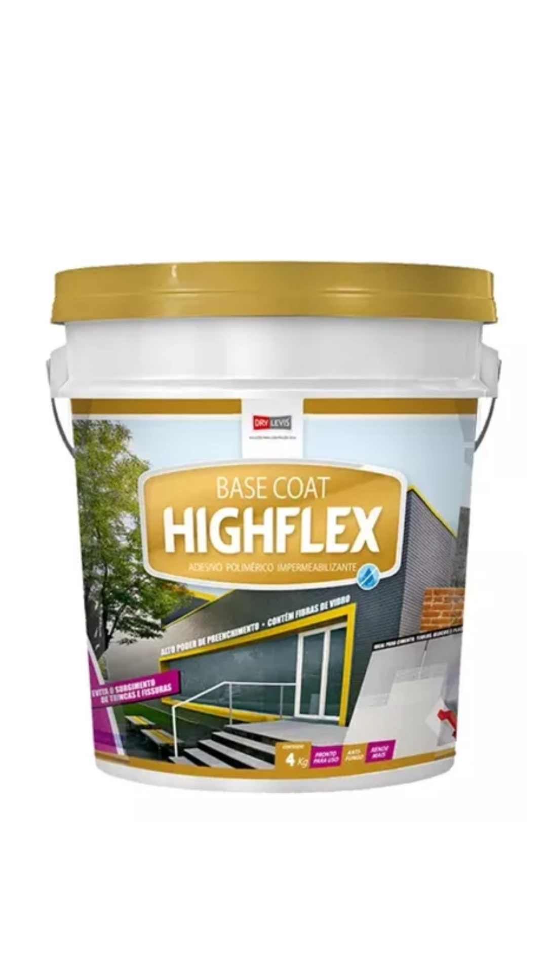Massa Anti Trinca Para Superfícies Cimentícia Highflex 4kg
