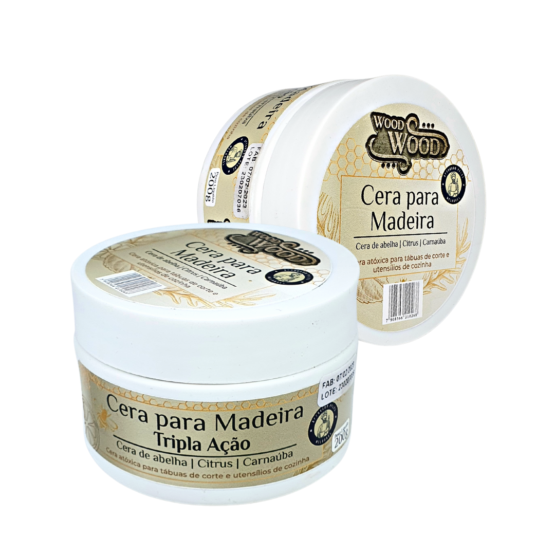 Cera De Abelha Madeira Carnaúba Wood Wood Marcenaria 200g