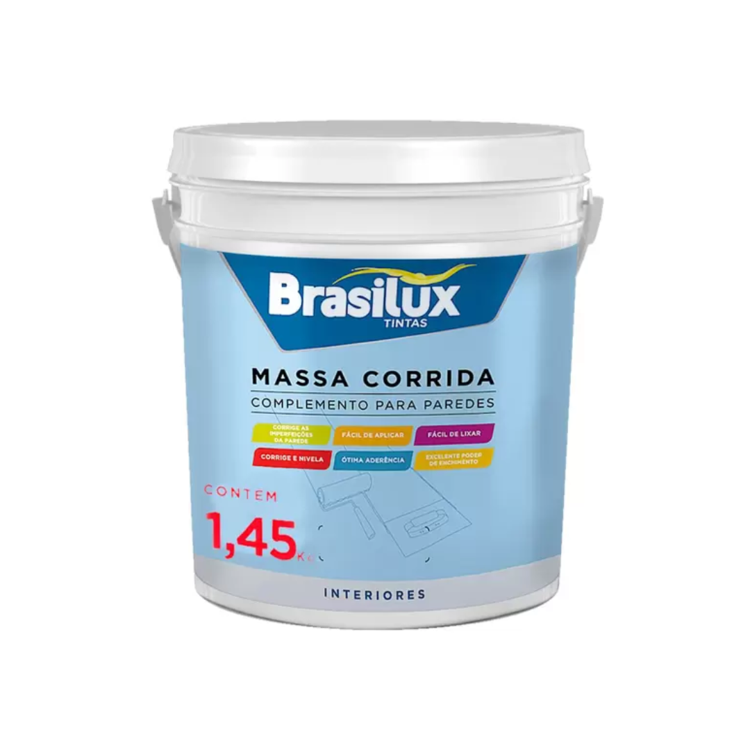 Massa Corrida Pva Parede Acabamentos Interior Branco 1,45 Kg
