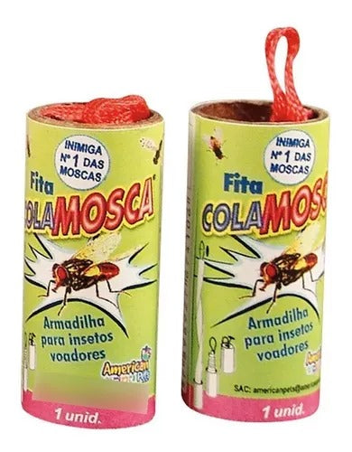 Armadilha Adesiva Fita Cola Pega Mosca Inseto Voador 1 Uni