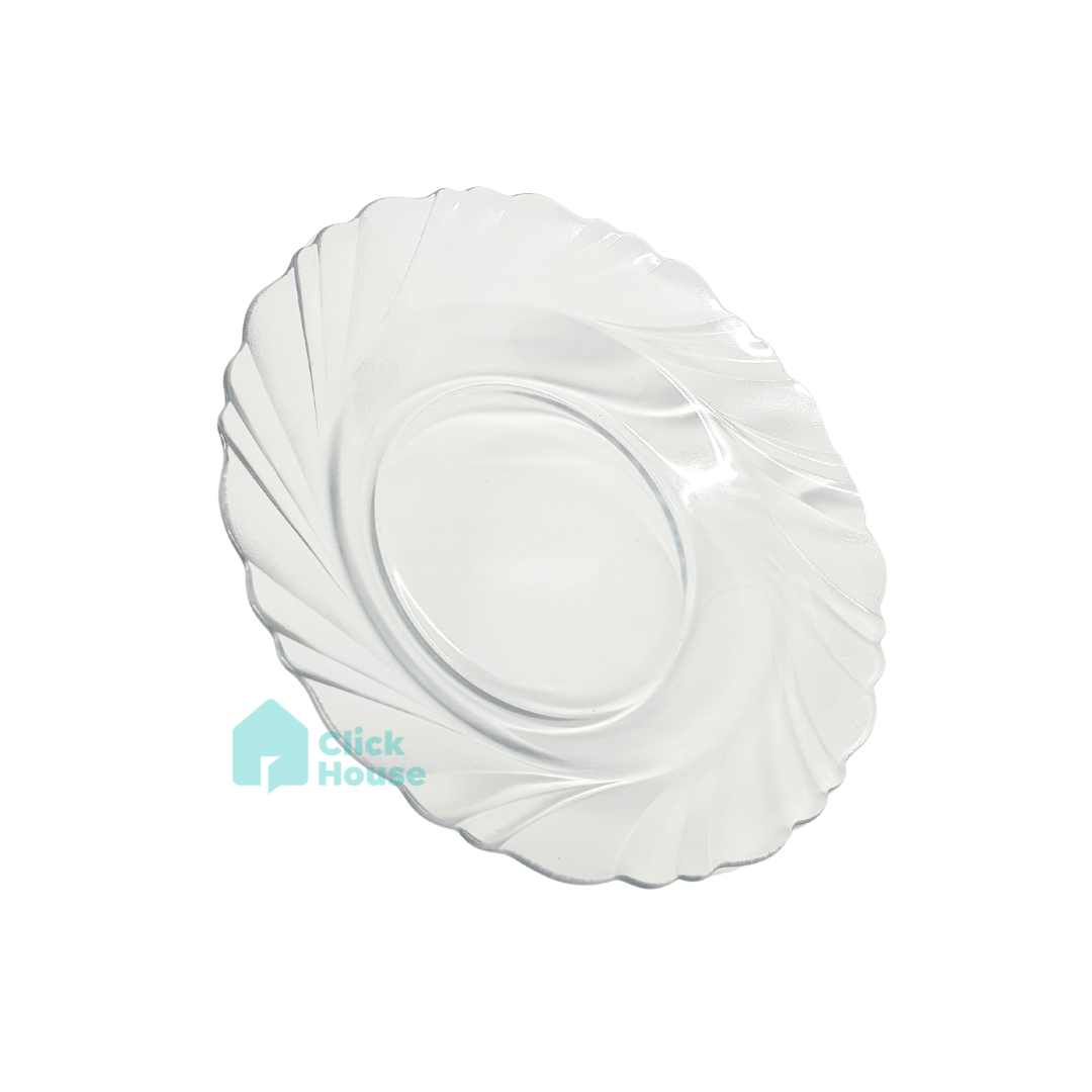 Aparelho De Jantar 12 Peças 6 Pratos Vidro + 6 Copos Long