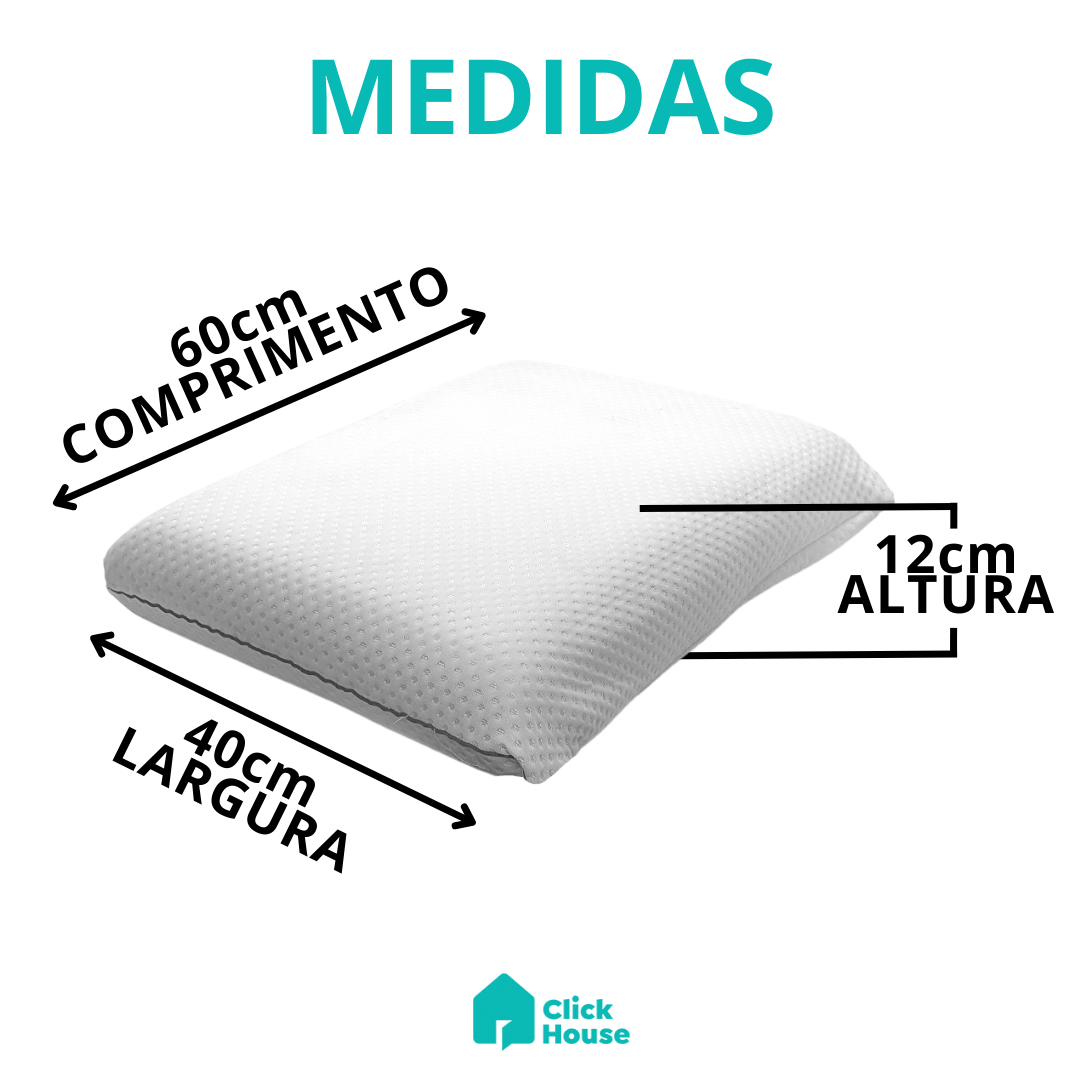 Travesseiro Nasa Slim Macio Viscoelástico Antialérgico 12cm