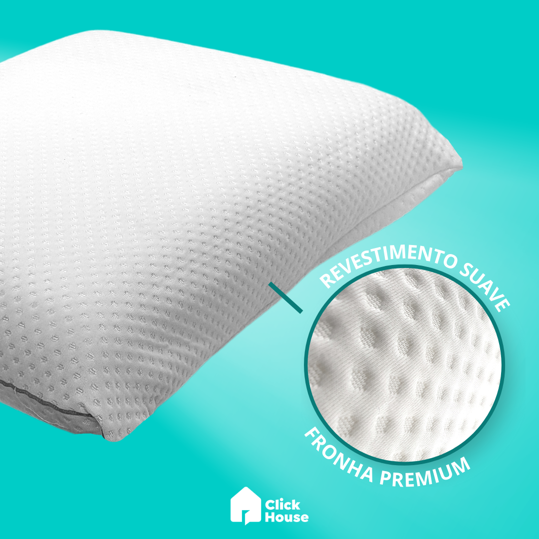 Travesseiro Nasa Slim Macio Viscoelástico Antialérgico 12cm