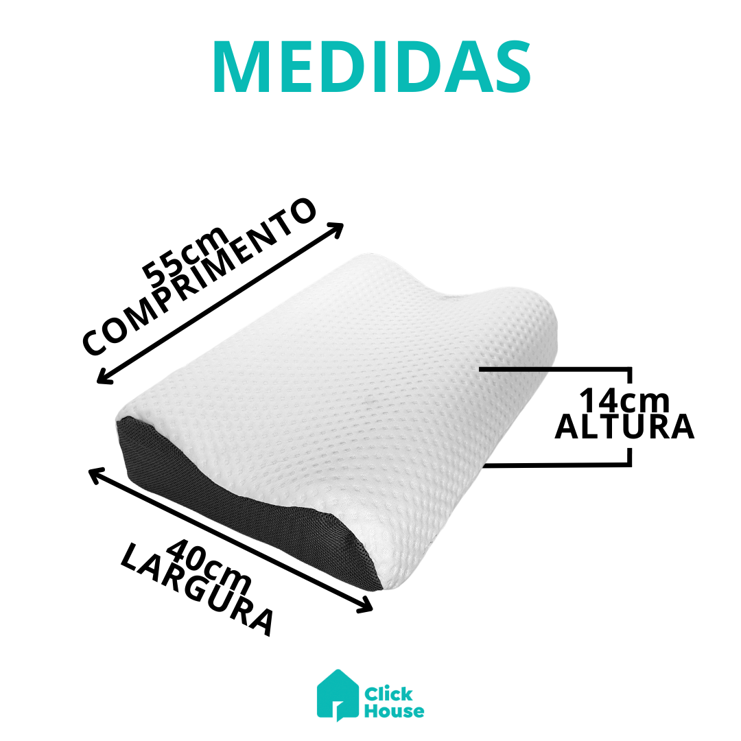 Travesseiro Ortopédico Cervical Látex Anatômico Capa Premium