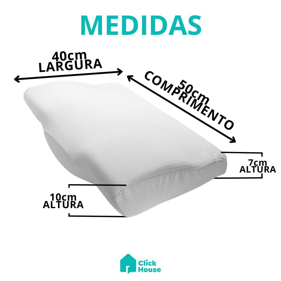 Travesseiro Ortopédico Cervical Nasa Anatômico Premium Baixo