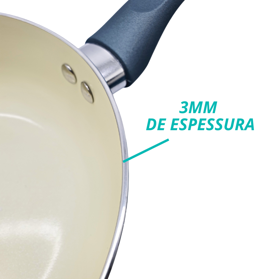 Panela Antiaderente Indução Cerâmica Cooktop Fogão 16cm