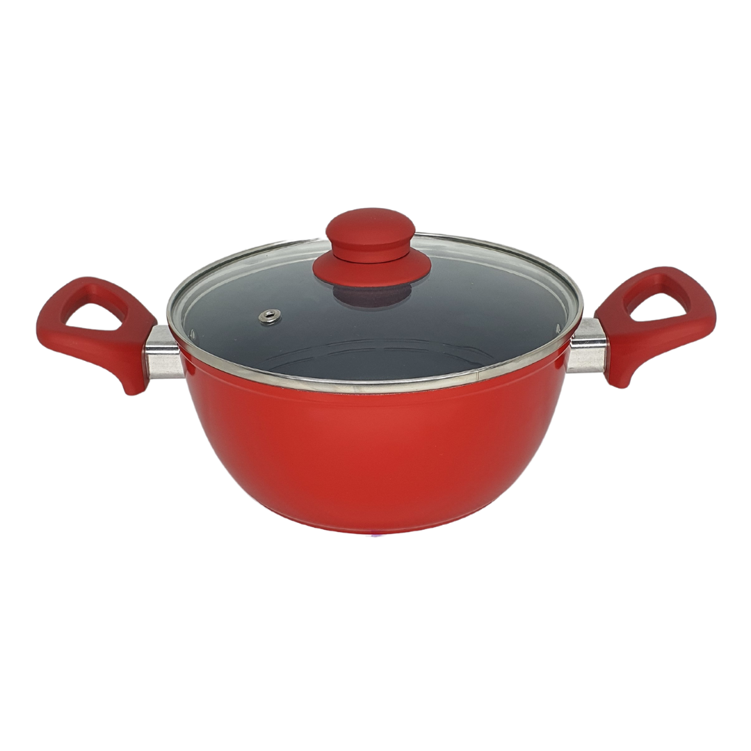 Panela Caçarola Tampa Antiaderente Cerâmica Não Gruda 22cm