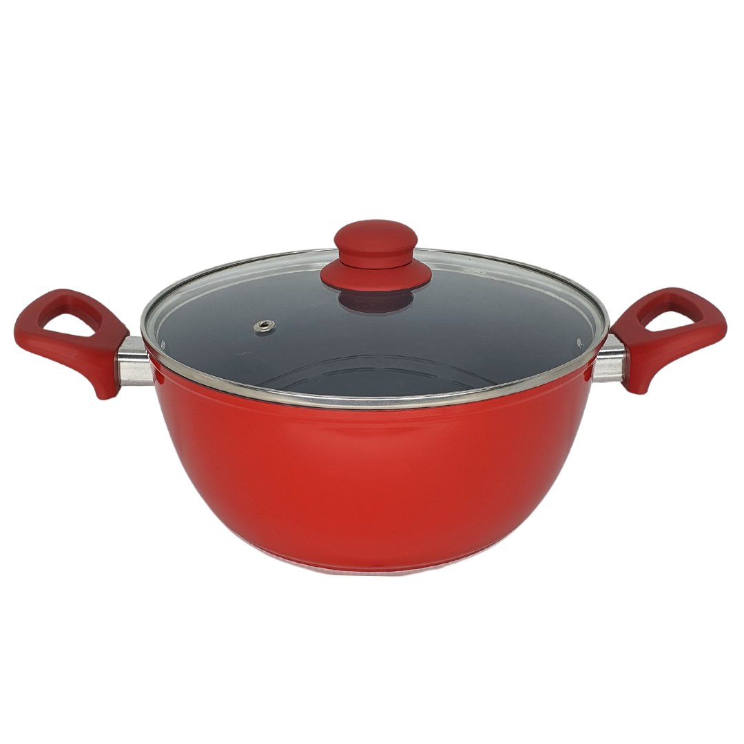 Panela Caçarola Tampa Antiaderente Cerâmica Não Gruda 24cm
