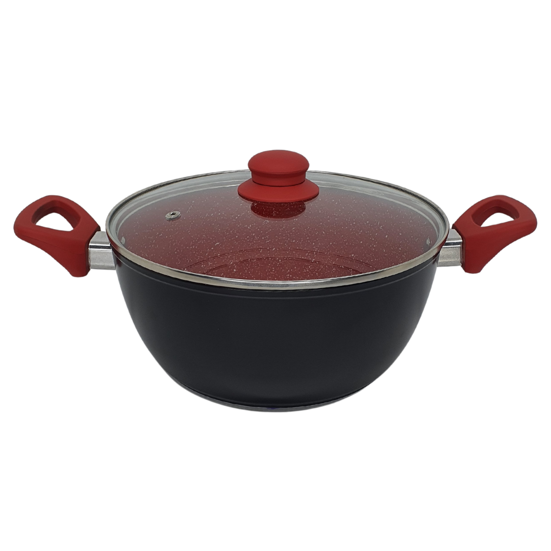 Panela Caçarola Tampa Antiaderente Cerâmica Não Gruda 24cm