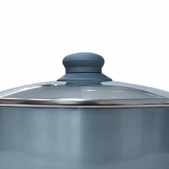 Panela Caçarola Antiaderente Cerâmica Tampa De Vidro 24cm