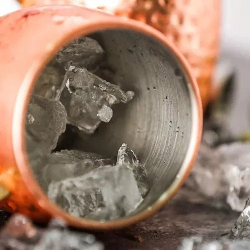 Caneca Moscow Mule Em Cobre Martelada Drink Bar 500ml