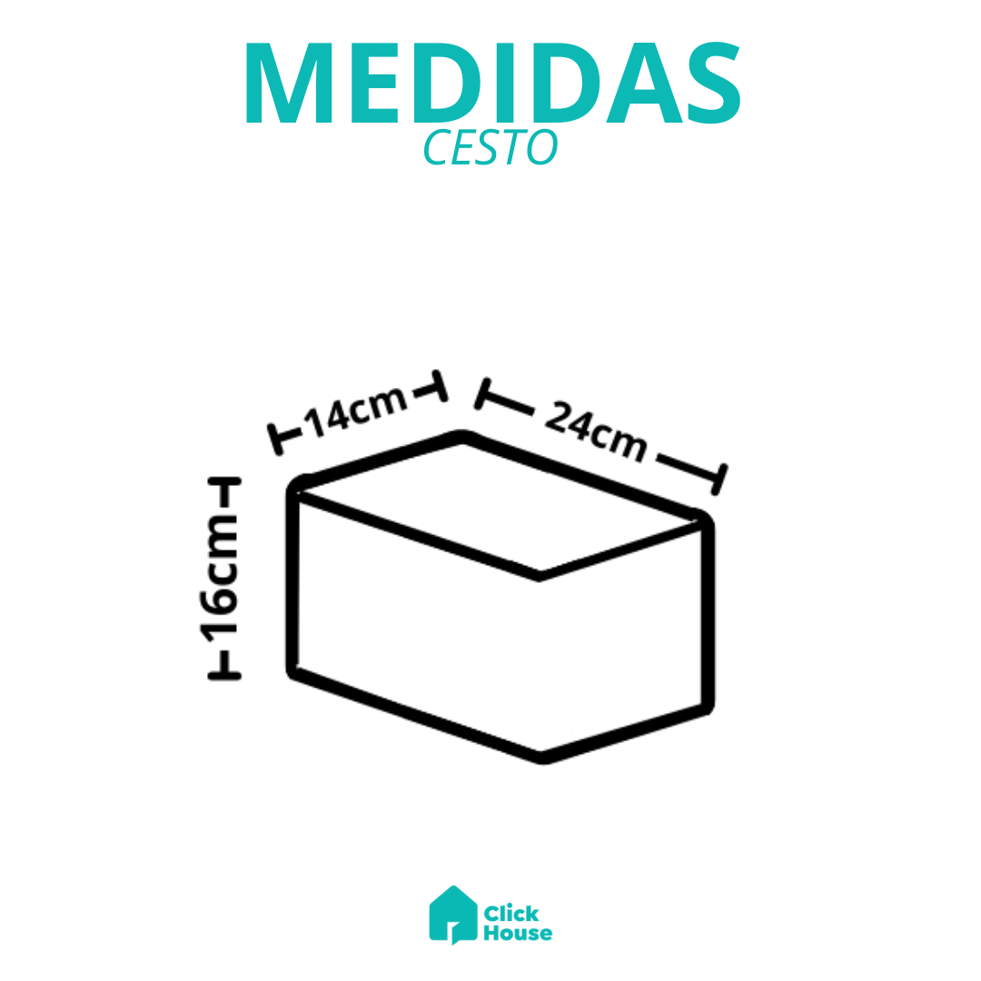 Cesto Organizador Algodão Alça Corda Trançado Multiuso 17cm