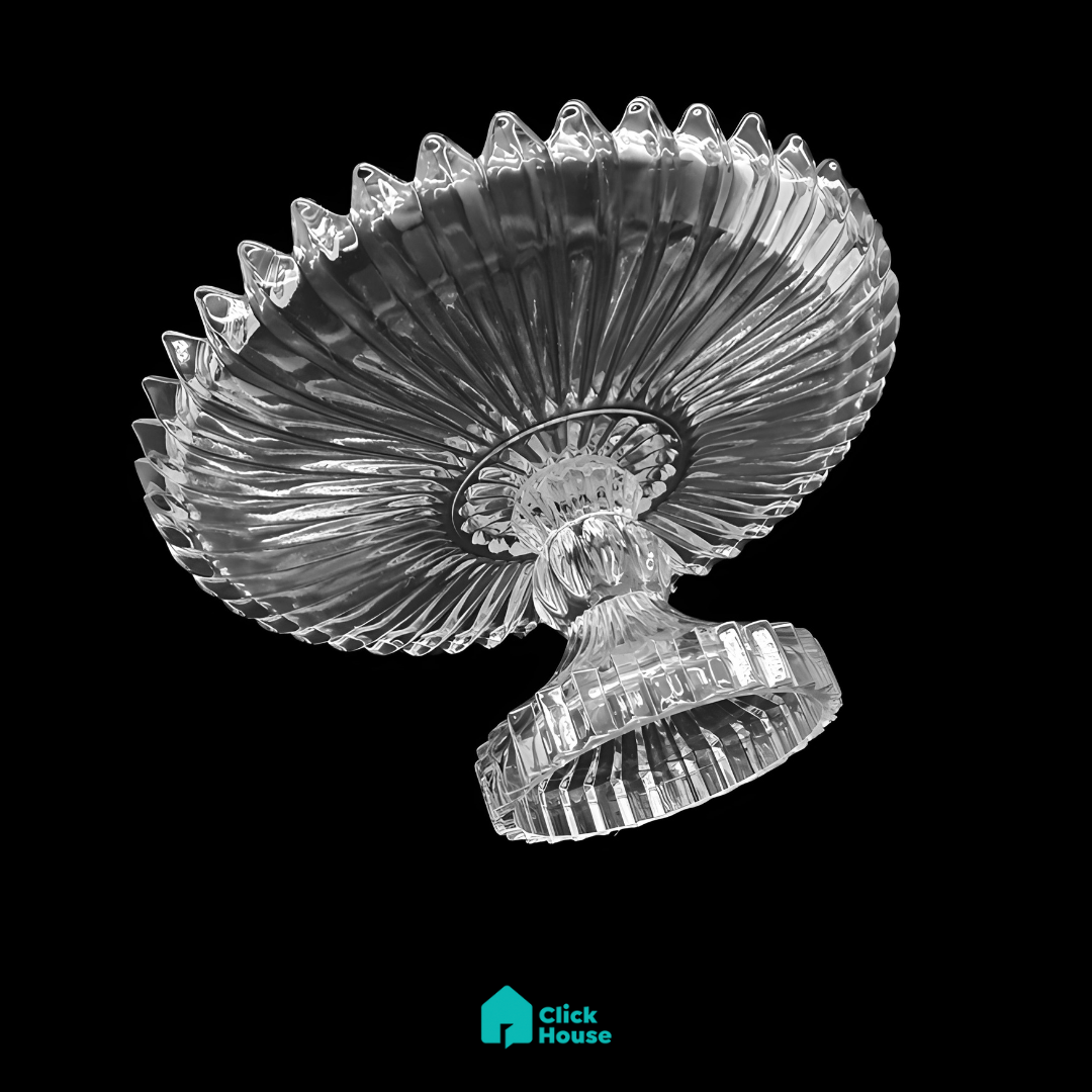Centro Mesa Fruteira Saladeira Decorativo Redondo 30cm Vidro