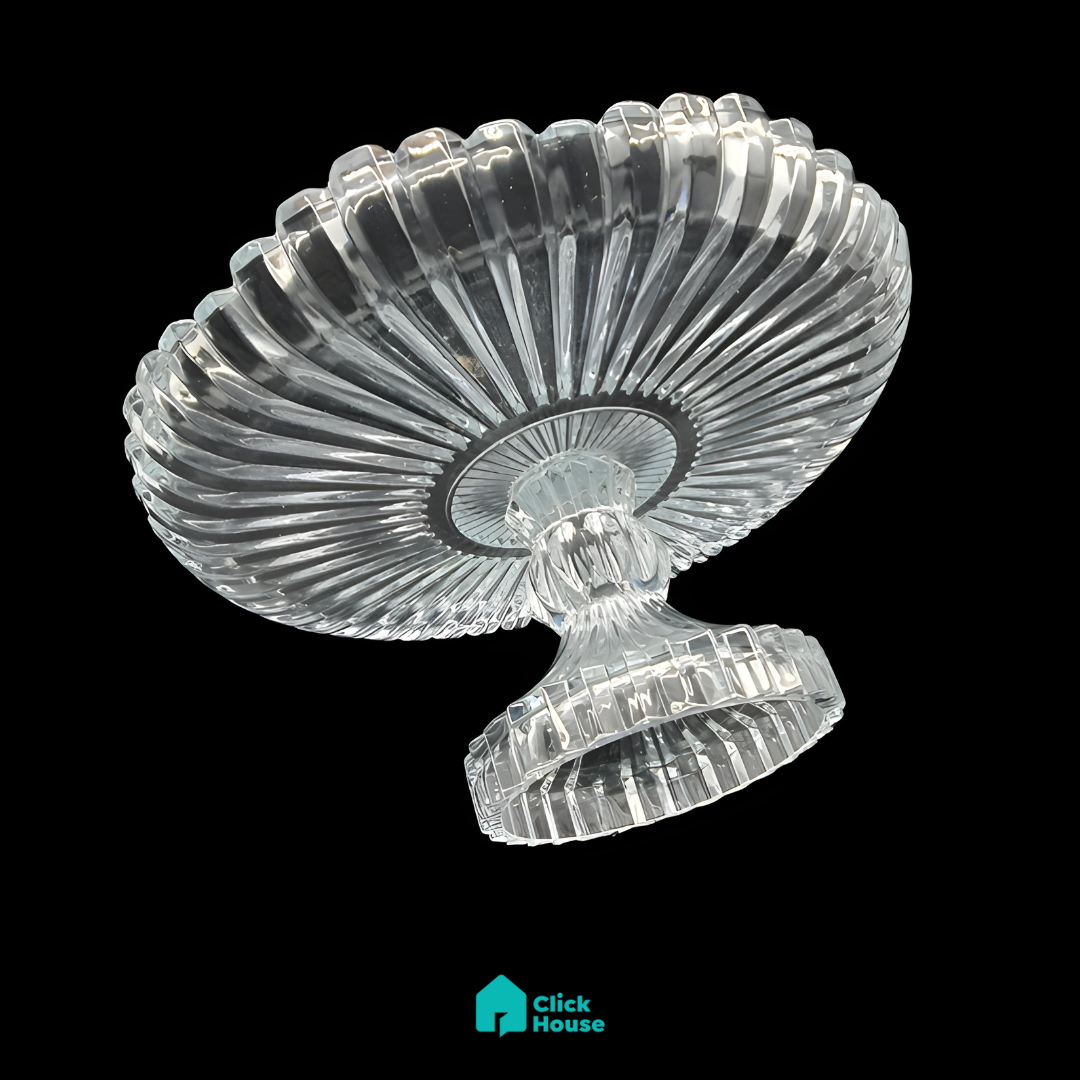 Centro Mesa Fruteira Saladeira Decorativo Redondo 30cm Vidro