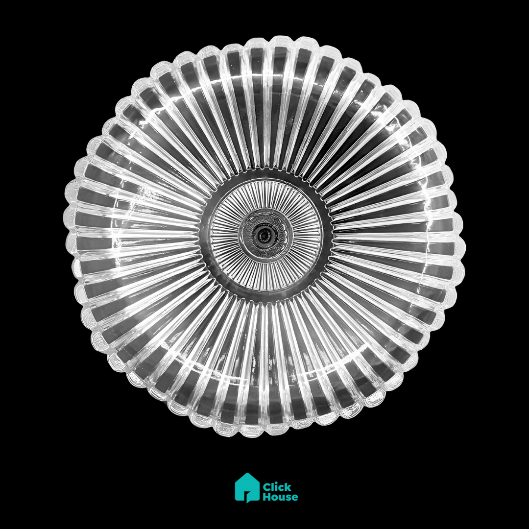 Centro Mesa Fruteira Saladeira Decorativo Redondo 30cm Vidro