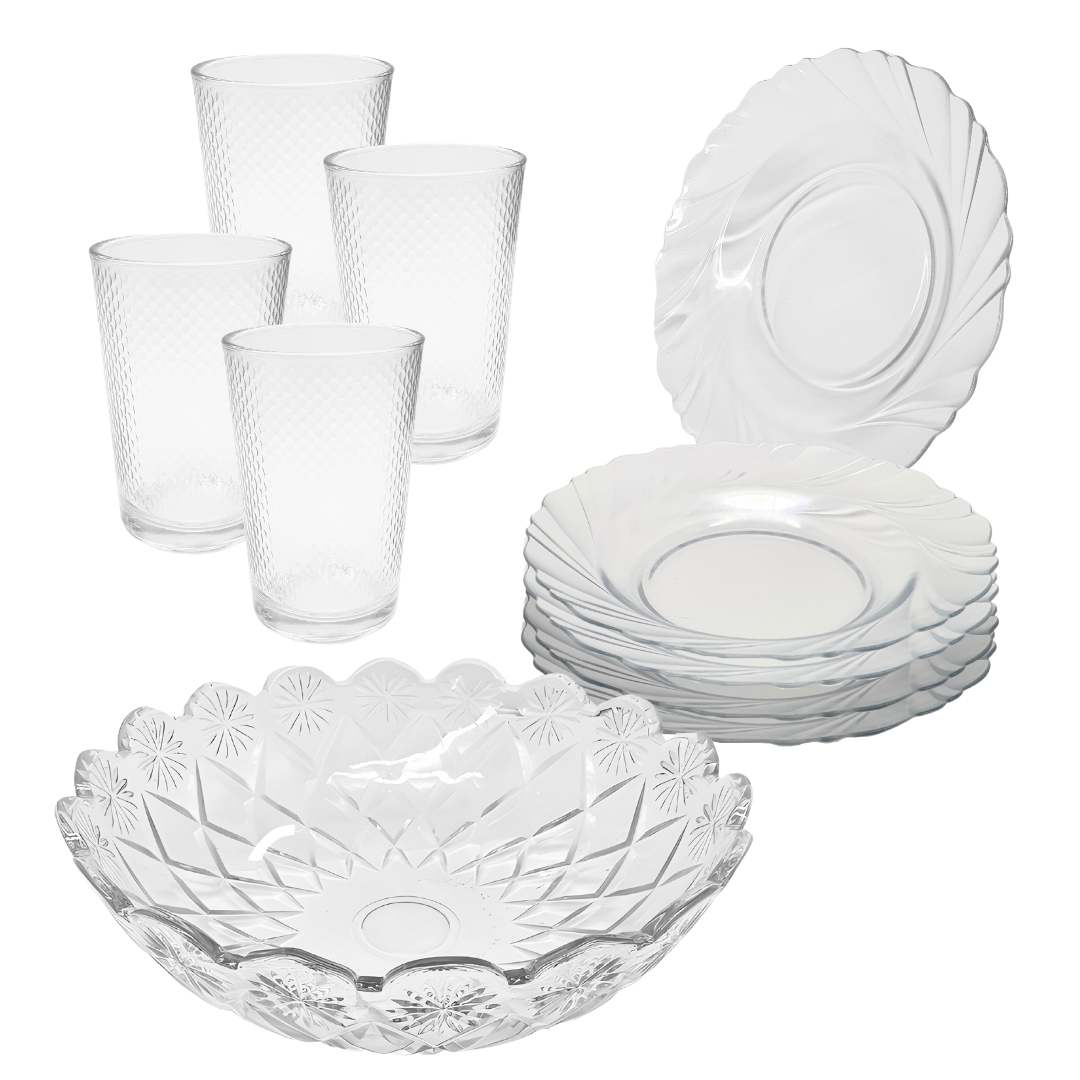 Aparelho De Jantar Pratos Copos 9 Peças Bowl Sunflower 2,5l