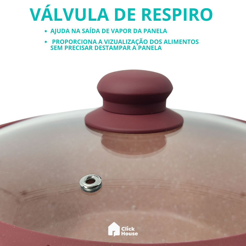 Panela De Indução Viena Antiaderente Cerâmica 18cm Não Gruda