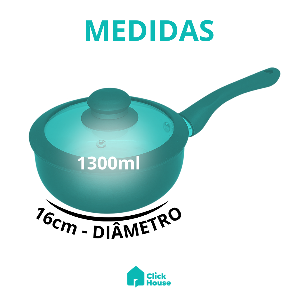 Panela Indução Cerâmica Antiaderente Fogão Cooktop 16cm