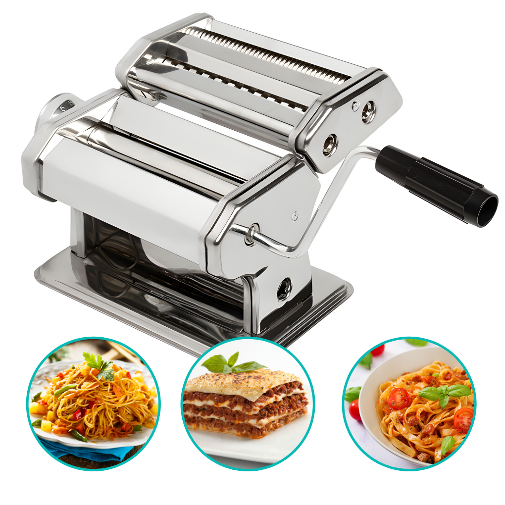 Máquina De Macarrão Cilindro Aço Inox Massa Caseira Lasanha