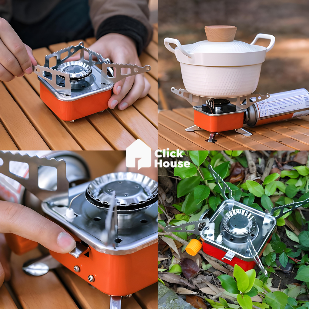 Mini Fogareiro Churrasqueira Portátil Automático Camping
