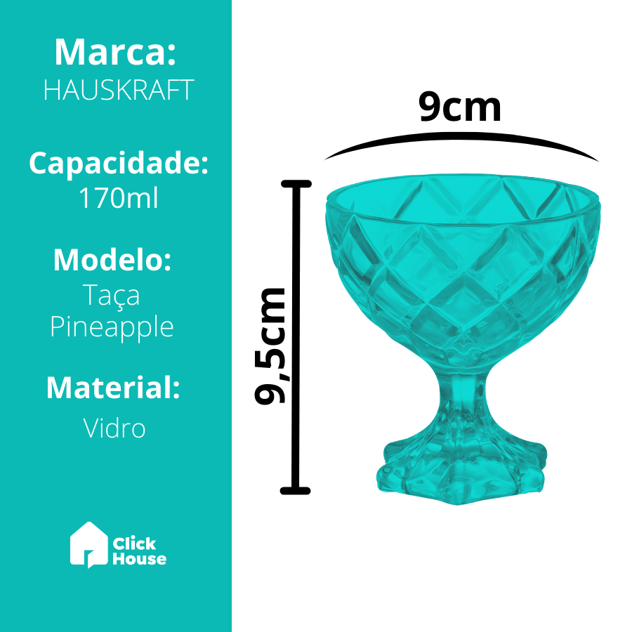 Taça Pineapple 170ml - TCSV031 - Huaskraft