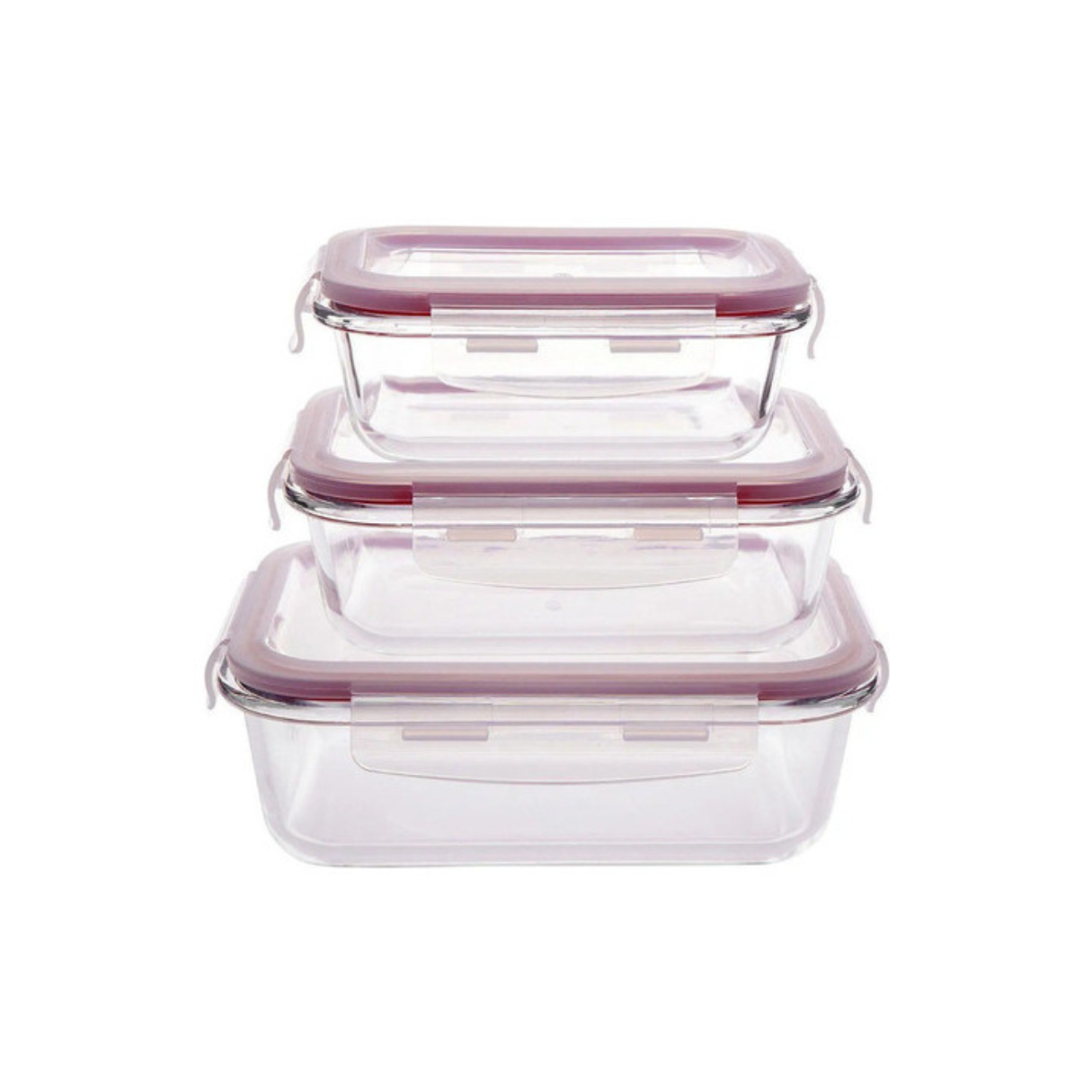 Pote Vidro Hermético Marmita Fit Tampa Retangular 570ml