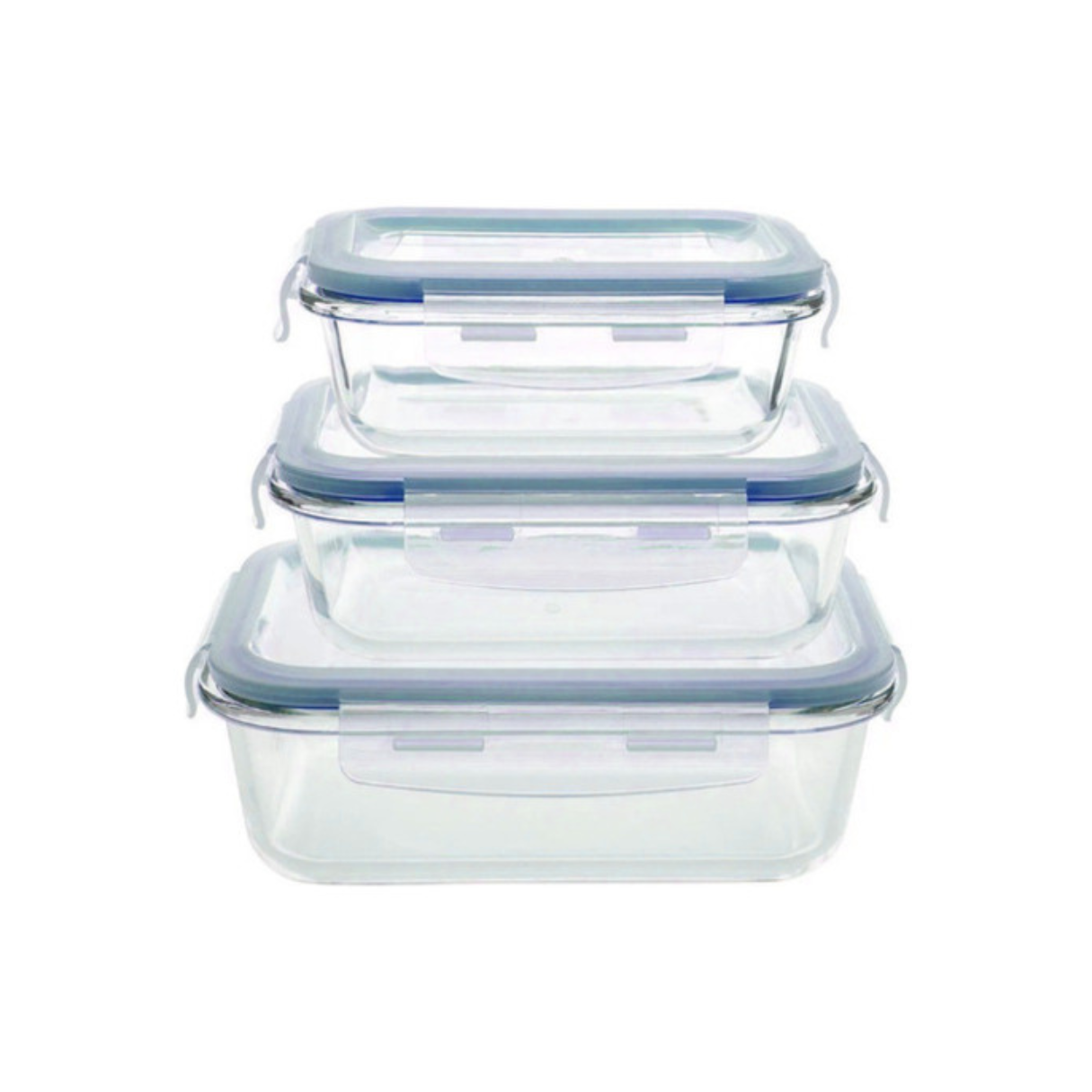 Pote Vidro Hermético Marmita Fit Tampa Retangular 570ml