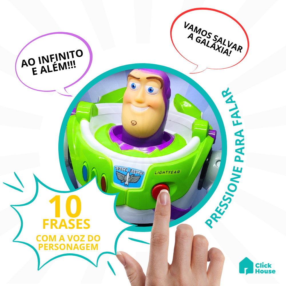 Boneco Buzz Lightyear Toy Story Original Articulado Com Som