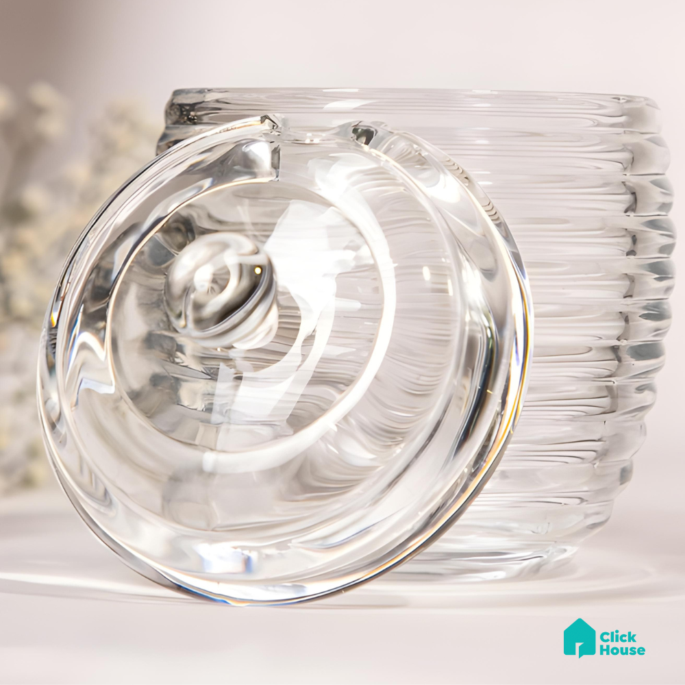 Meleira Porta Mel Vidro Cristal Com Tampa Dosador 220ml