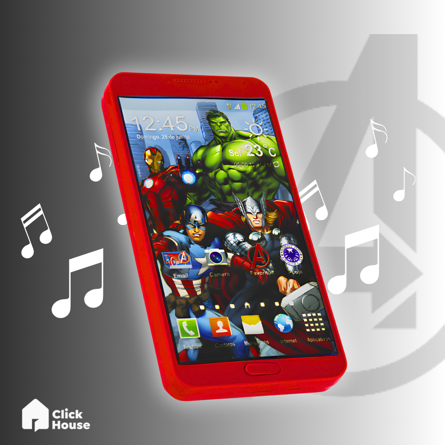 Celular Smartphone Brinquedo Infantil Som Vingadores Frozen
