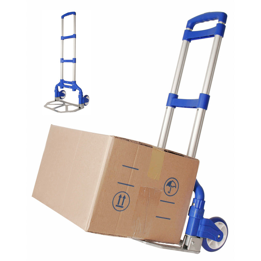 Carrinho De Mão Dobrável Transporte Resistente 75kg Carga