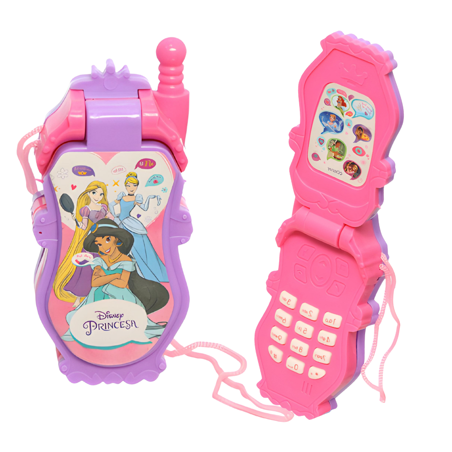 Celular Brinquedo Flip Criança Infantil Princesas Spiderman