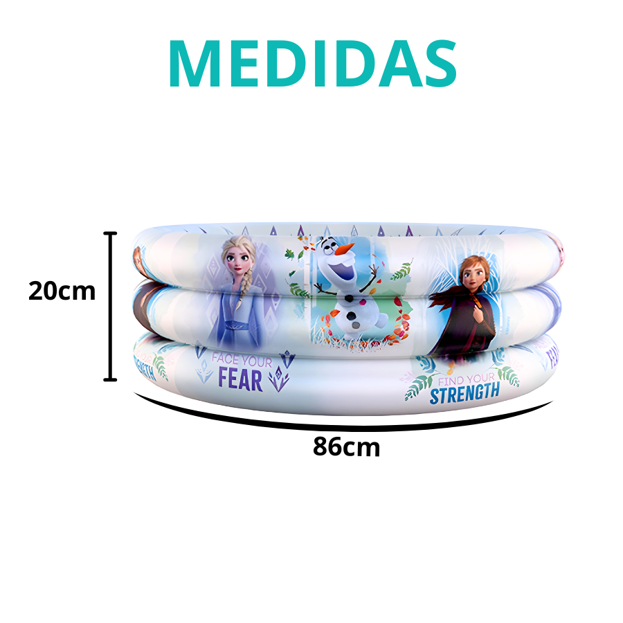 Piscina Inflável Redonda Infantil Bebê Criança 3 Anéis 100l