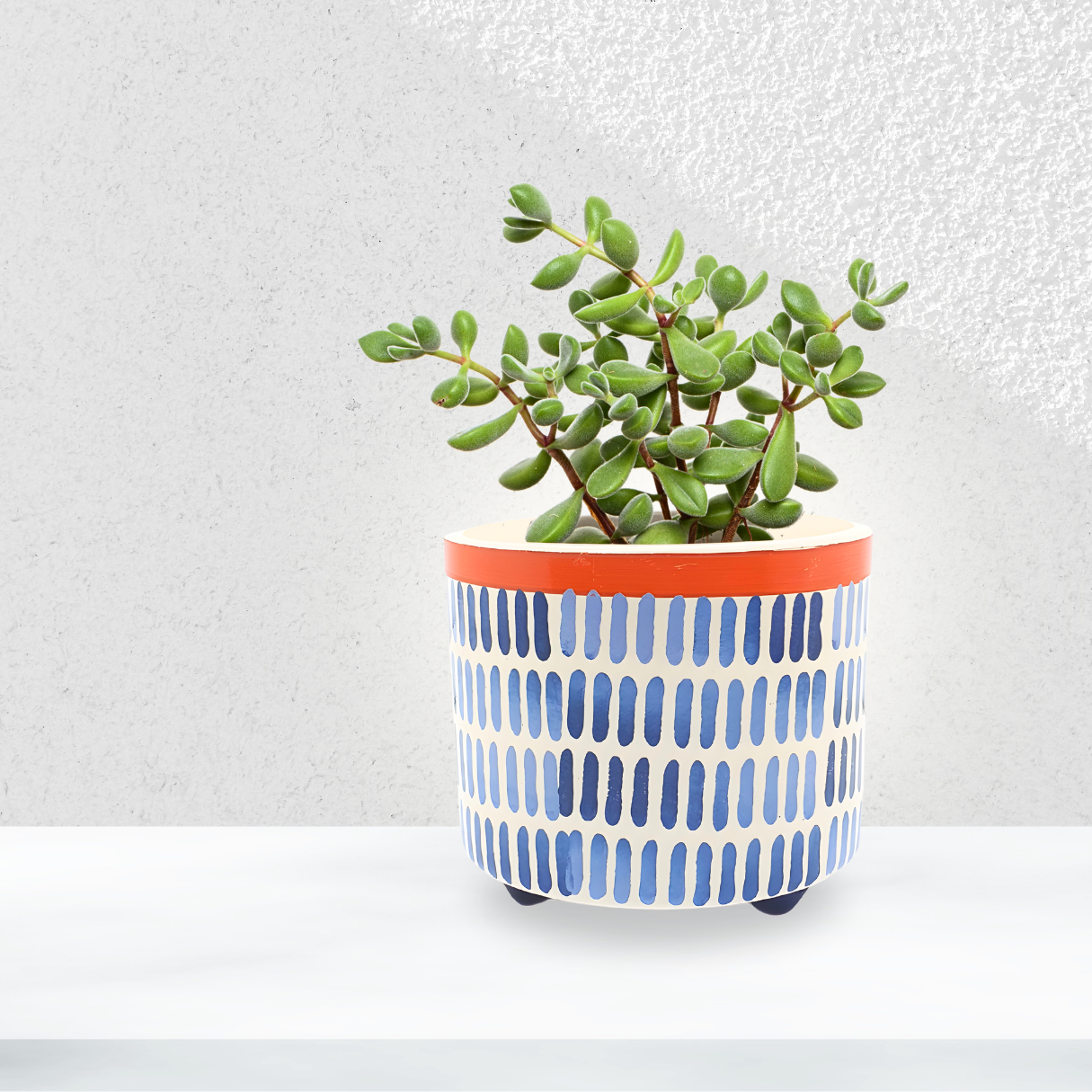 Vaso De Plantas Flores Redondo Decorativo Arranjo Sala 1,3l
