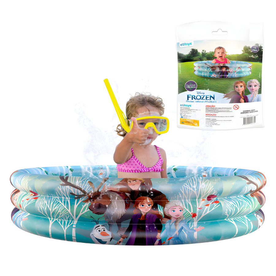 Piscina Inflável Redonda Infantil Bebê Criança 130l 3 Cores