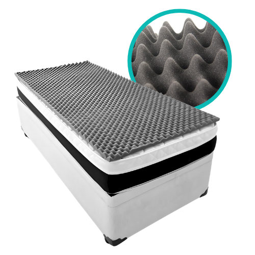 Pillow Top Massageador Colchonete Casca De Ovo Solteiro D28