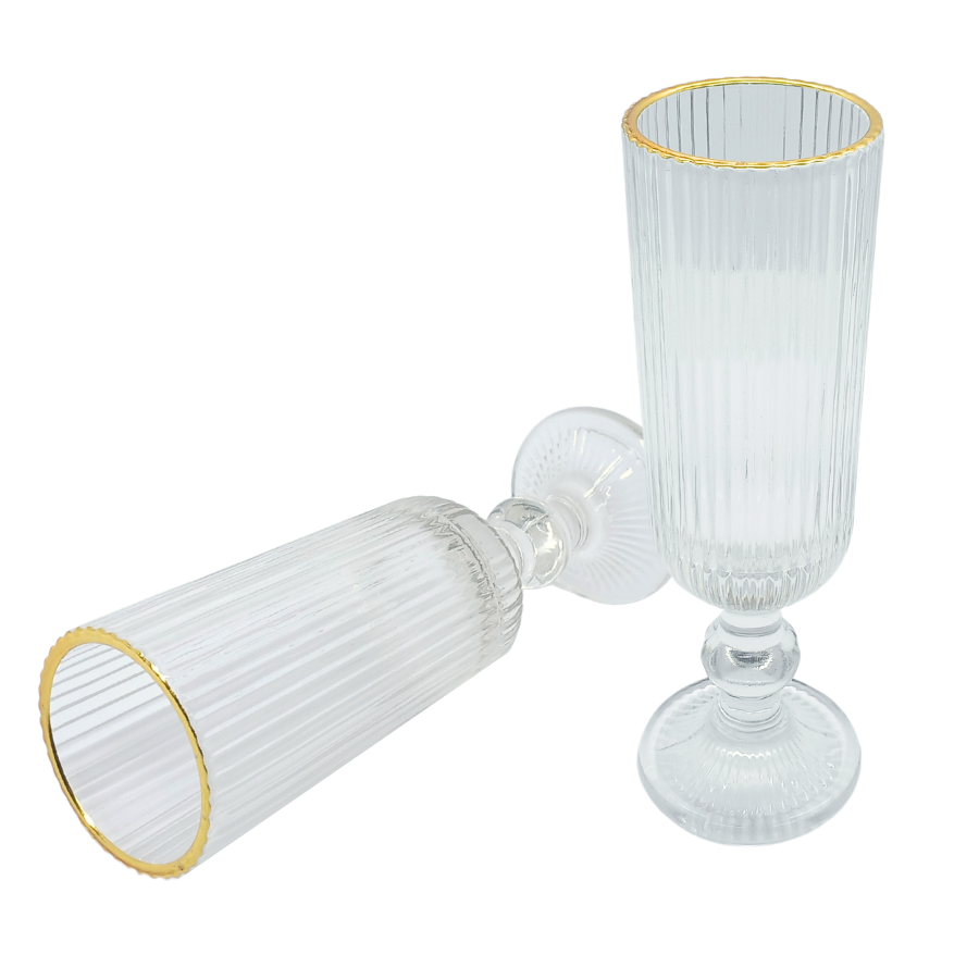 Taça Champanhe Versalhes Gold 170ml - V1059.15