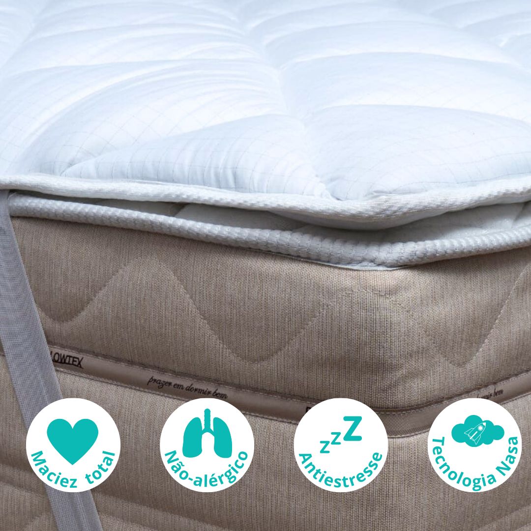 Pillow Top Colchão Viscoelástico Gel Nasa Solteiro 88x188cm Viscogel