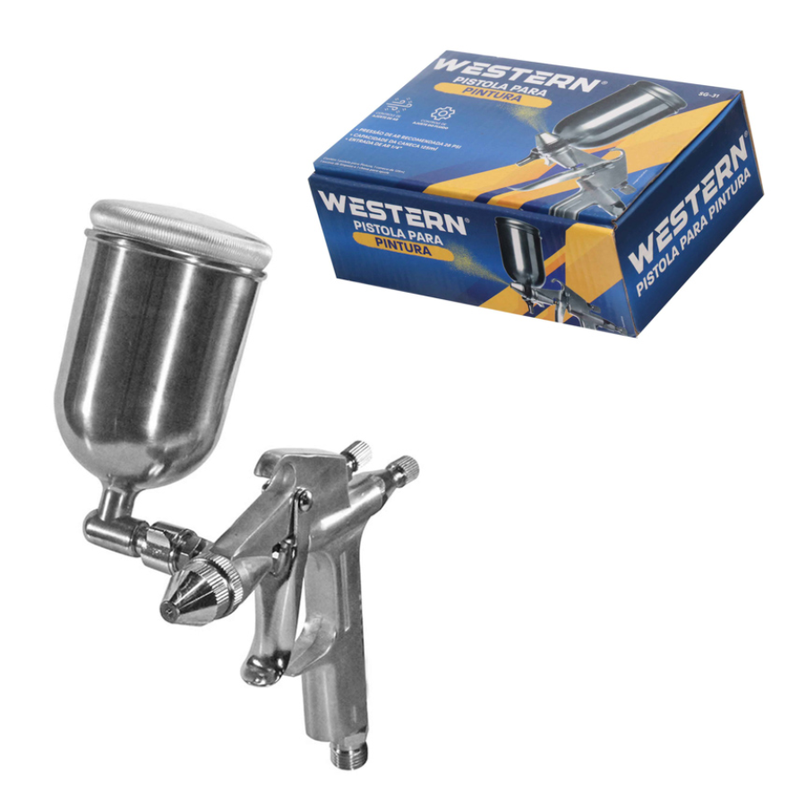 Pistola Pintura Gravidade Profissional Hvlp 125ml Bico 0,5mm