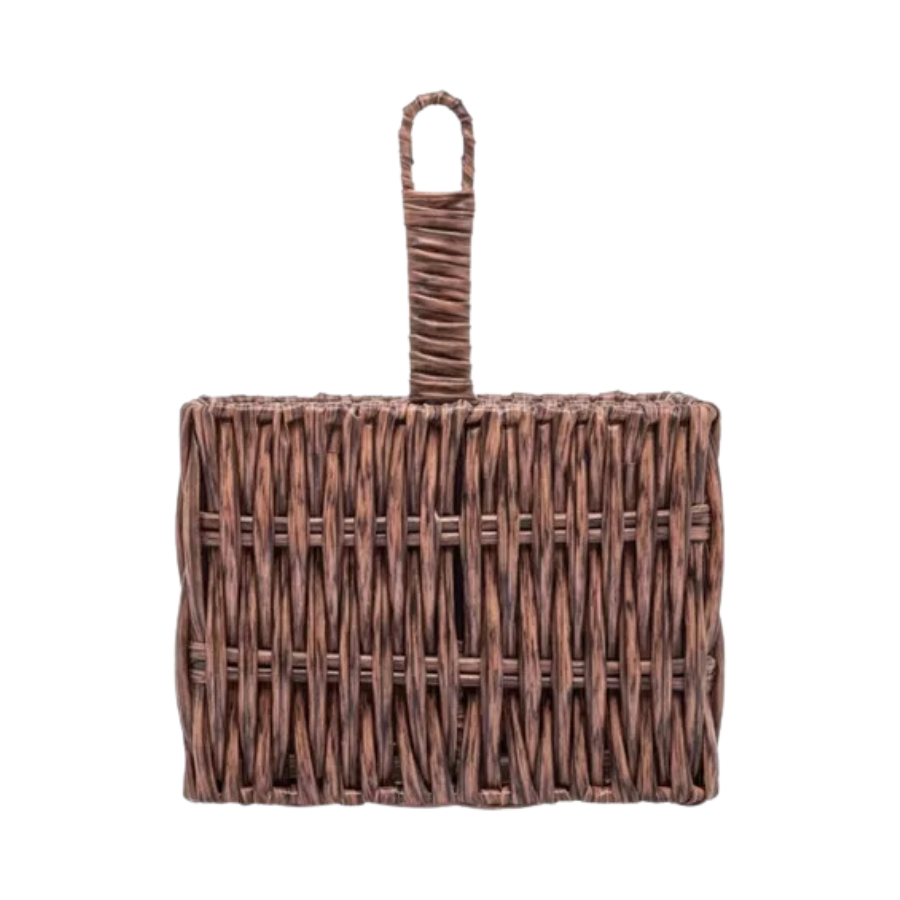 Porta Talheres Organizador De Mesa Tipo Rattan Quadrado