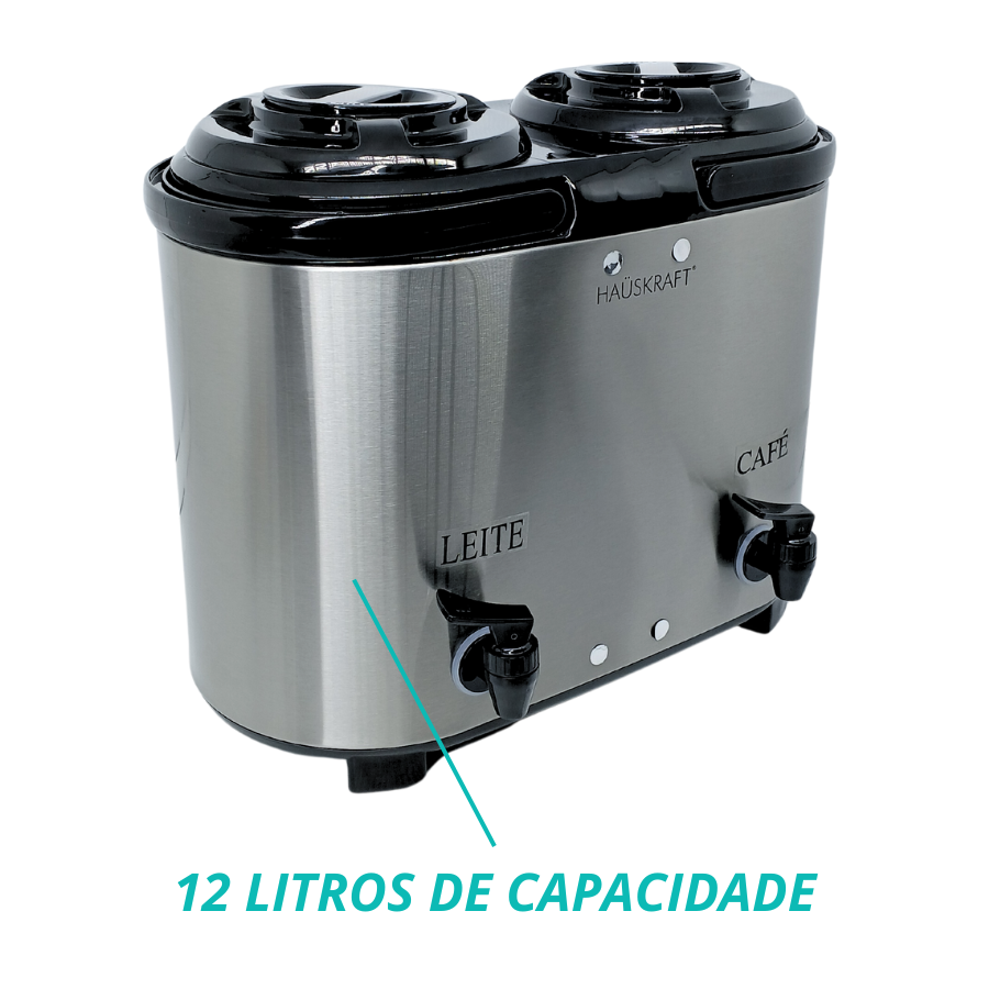 Botijão Galão Garrafa Térmico Duplo Leite Inox Camping 12 L