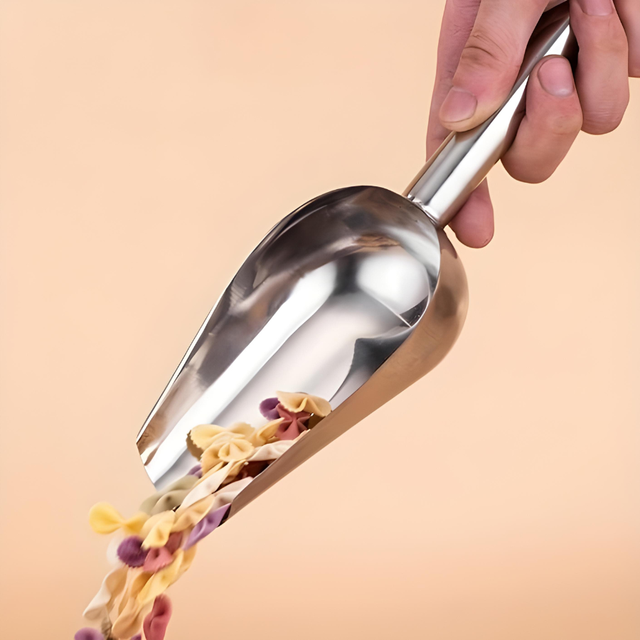 Pá Colher Pegador Para Gelo Cereais Ração Grãos Em Aço Inox