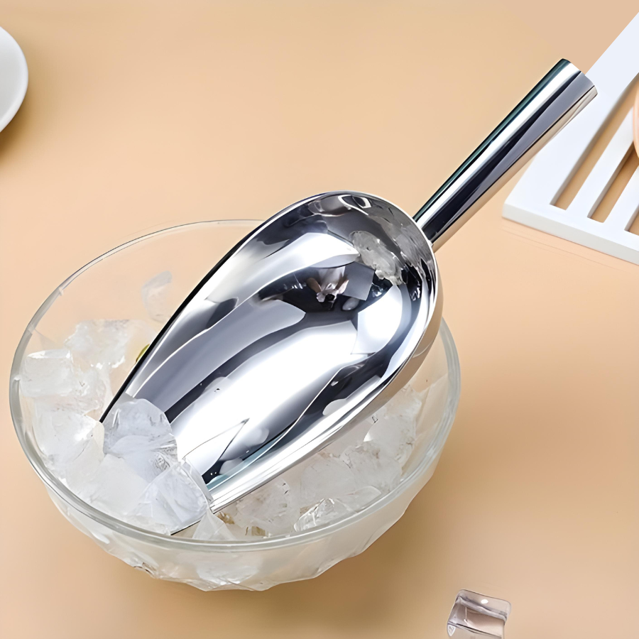 Pá Colher Pegador Para Gelo Cereais Ração Grãos Em Aço Inox